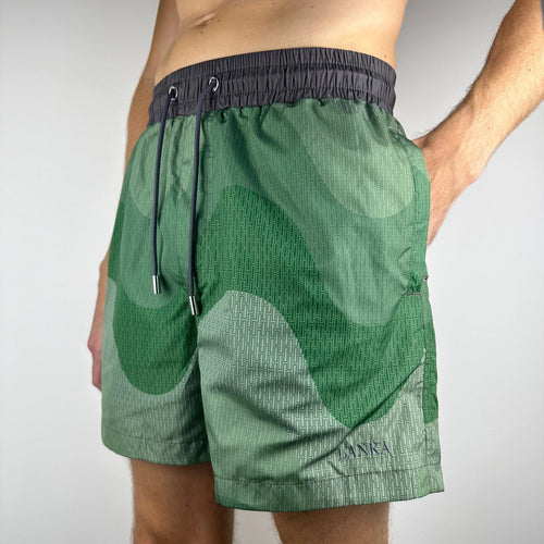 LANKA Green Wave Swim Shorts