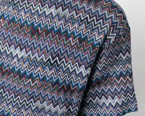 MISSONI Woven Navy Zig Zag T-Shirt