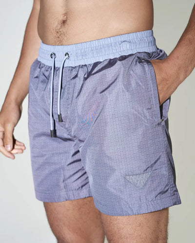 LANKA Grey&Steel Blue Swim Shorts