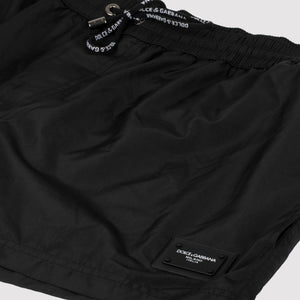 Dolce & Gabbana Logo Black Swim Shorts