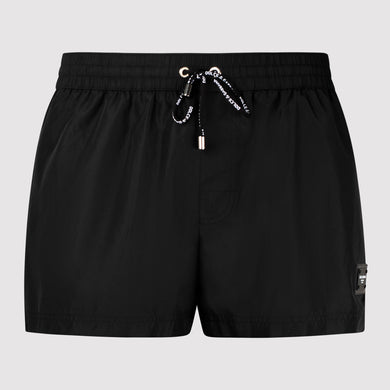 Dolce & Gabbana Logo Black Swim Shorts