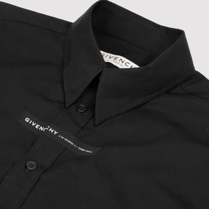 GIVENCHY black slim fitted logo shirt