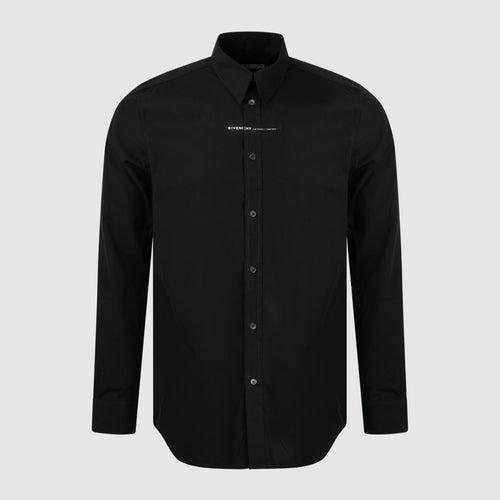 GIVENCHY black slim fitted logo shirt