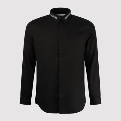 GIVENCHY logo black cotton shirt