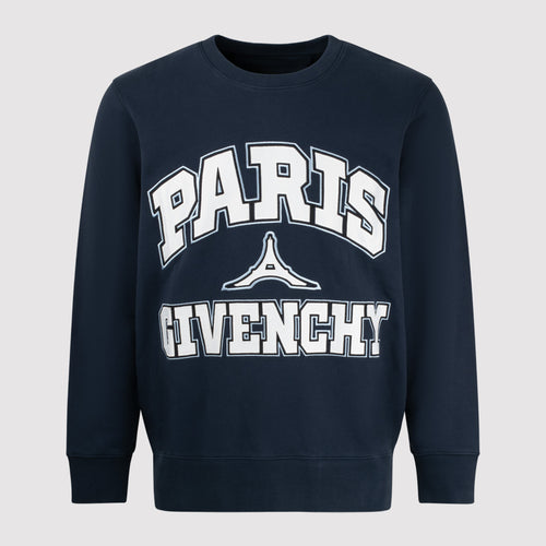 GIVENCHY Paris Embroidered Cotton Sweatshirt