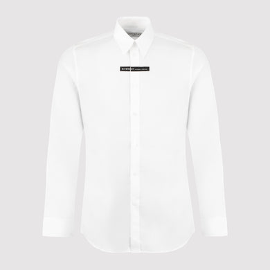 GIVENCHY slim fitting white logo shirt