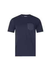 Load image into Gallery viewer, Catini Firenze Mercerised Cotton Pocket T-Shirt Navy Blue