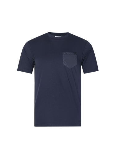 Catini Firenze Mercerised Cotton Pocket T-Shirt Navy Blue