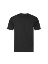 Load image into Gallery viewer, Catini Firenze Luxury Mercerised Cotton Shoulder Panel T-Shirt Black