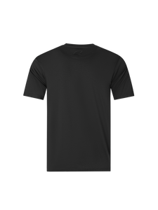 Catini Firenze Luxury Mercerised Cotton Shoulder Panel T-Shirt Black