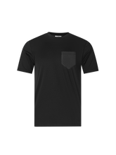 Load image into Gallery viewer, Catini Firenze Luxury Mercerised Cotton Pocket T-Shirt Nero Black