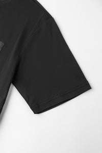 Catini Firenze Luxury Mercerised Cotton Pocket T-Shirt Nero Black