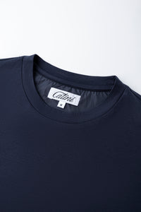 Catini Firenze Luxury Mercerised Cotton T-Shirt Navy Blue