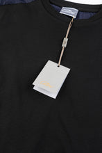 Load image into Gallery viewer, Catini Firenze Nylon Shoulder Panel T-Shirt Black/Navy Blue Soulder Panels