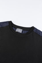 Load image into Gallery viewer, Catini Firenze Nylon Shoulder Panel T-Shirt Black/Navy Blue Soulder Panels