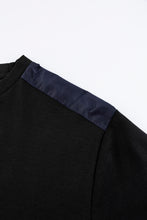 Load image into Gallery viewer, Catini Firenze Nylon Shoulder Panel T-Shirt Black/Navy Blue Soulder Panels
