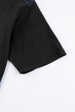 Load image into Gallery viewer, Catini Firenze Nylon Shoulder Panel T-Shirt Black/Navy Blue Soulder Panels