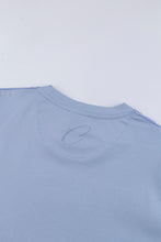 Load image into Gallery viewer, Catini Firenze Nylon Shoulder Panel T-Shirt Light Blue
