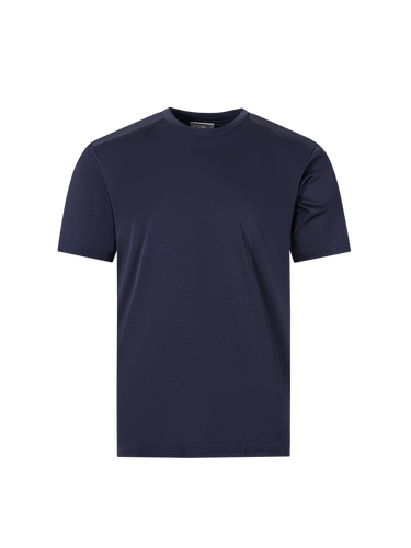 Catini Firenze Nylon Shoulder Panel Navy Blue T-Shirt