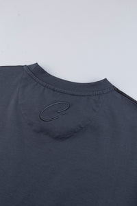 Catini Firenze Nylon Shoulder Panel T-Shirt Steel Blue