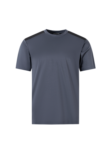 Catini Firenze Nylon Shoulder Panel T-Shirt Steel Blue