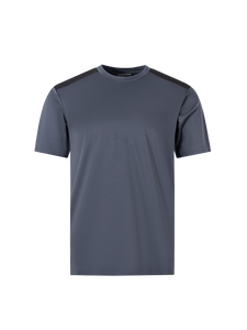 Catini Firenze Nylon Shoulder Panel T-Shirt Steel Blue