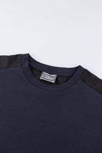Load image into Gallery viewer, Catini Firenze Nylon Shoulder Panel T-Shirt Navy Blue/Black Shoulder Panel