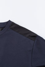 Load image into Gallery viewer, Catini Firenze Nylon Shoulder Panel T-Shirt Navy Blue/Black Shoulder Panel