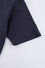 Load image into Gallery viewer, Catini Firenze Nylon Shoulder Panel T-Shirt Navy Blue/Black Shoulder Panel