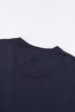 Load image into Gallery viewer, Catini Firenze Nylon Shoulder Panel T-Shirt Navy Blue/Black Shoulder Panel