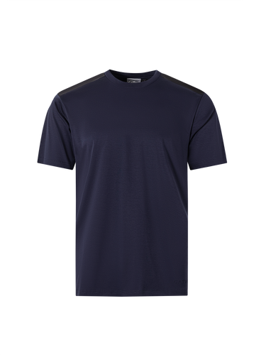 Catini Firenze Nylon Shoulder Panel T-Shirt Navy Blue/Black Shoulder Panel