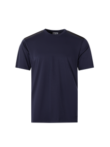Catini Firenze Nylon Shoulder Panel T-Shirt Navy Blue/Black Shoulder Panel