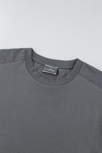 Catini Firenze Nylon Shoulder Panel T-Shirt Grey
