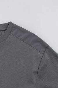 Catini Firenze Nylon Shoulder Panel T-Shirt Grey