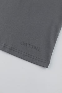Catini Firenze Nylon Shoulder Panel T-Shirt Grey