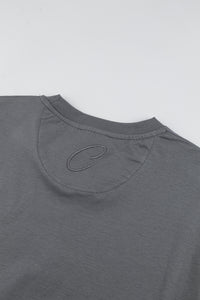 Catini Firenze Nylon Shoulder Panel T-Shirt Grey