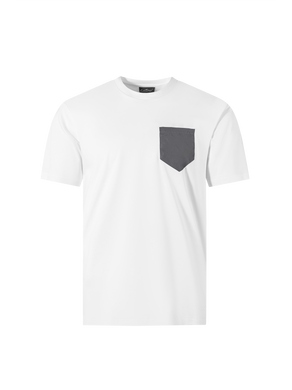 Catini Firenze Pocket T-Shirt White/Mid Grigio Grey