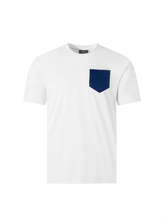 Load image into Gallery viewer, Catini Firenze Pocket T-Shirt White/Deep Blue