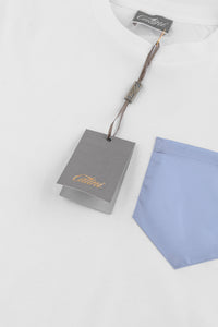 Catini Firenze Pocket T-Shirt White/Light Blue
