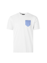 Load image into Gallery viewer, Catini Firenze Pocket T-Shirt White/Light Blue