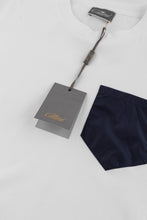 Load image into Gallery viewer, Catini Firenze Pocket T-Shirt White/Navy Blue