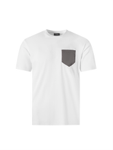 Load image into Gallery viewer, Catini Firenze Pocket T-Shirt White/Dark Grigio Grey