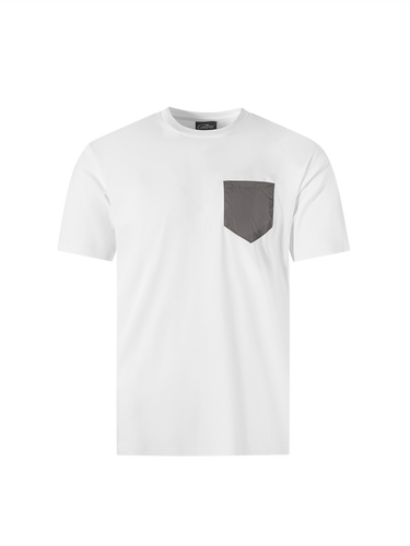 Catini Firenze Pocket T-Shirt White/Dark Grigio Grey