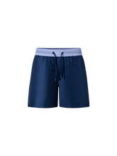 Load image into Gallery viewer, Catini Baratti Contrast Waistband Versatile Shorts Navy Blue/Light Blue
