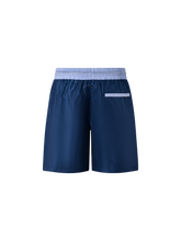 Load image into Gallery viewer, Catini Baratti Contrast Waistband Swim Shorts Navy Blue/Light Blue
