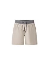 Load image into Gallery viewer, Catini Baratti Contrast Waistband Versatile Shorts Arenaria Beige/Dark Grey