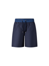 Load image into Gallery viewer, Catini Baratti Contrast Waistband Swim Shorts Navy Blue/Dark Blue