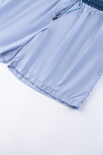 Load image into Gallery viewer, Catini Baratti Contrast Waistband Swim Shorts Light Blue/Navy Blue