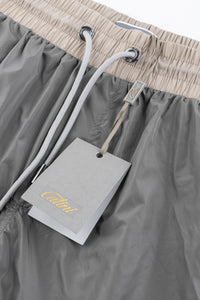 Catini Baratti Contrast Waistband Swim Shorts Light Grey/Arenaria Beige