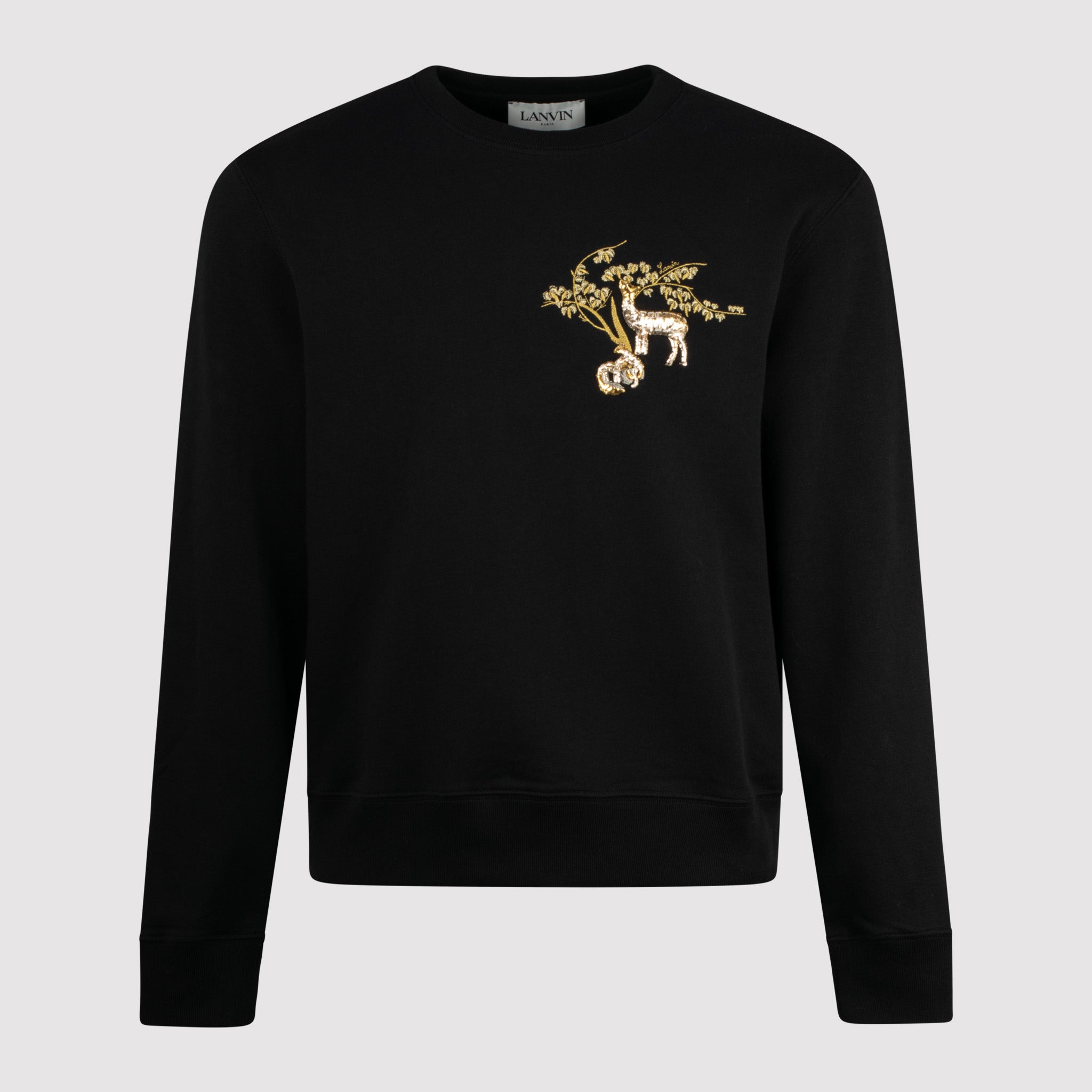 スウェット・トレーナー LANVIN RMSS0004 J209A23 10 Sweatshirts Black LANVIN hooded sweatshirt with zipper Black Lanvin